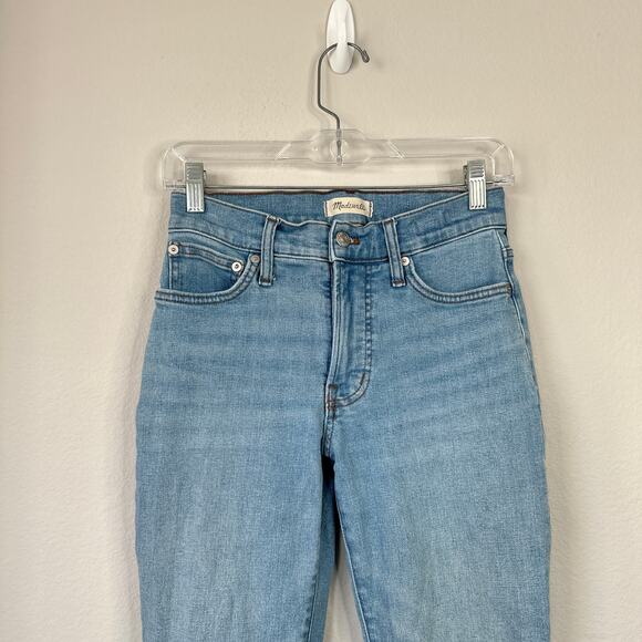 MADEWELL The Midrise Perfect Vintage Jean Alderton Light Wash Size 25 Stretch - Picture 4 of 10